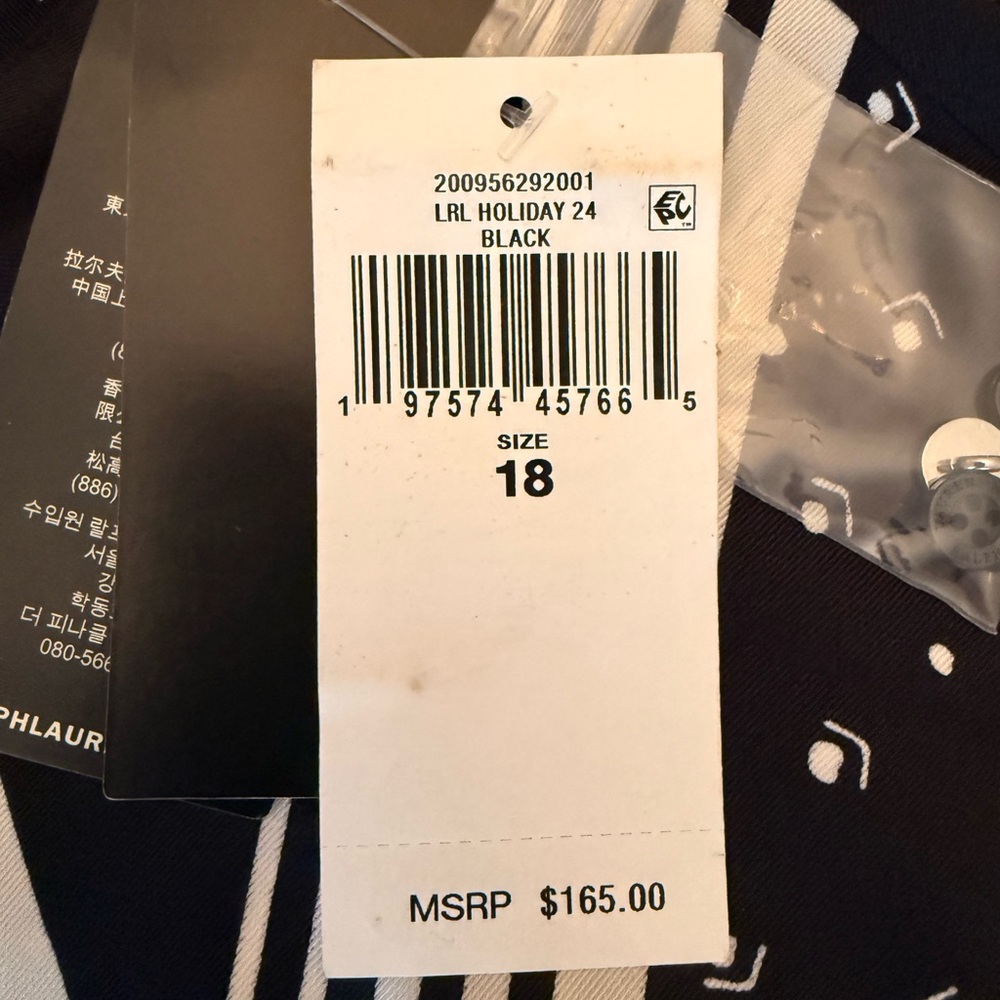 NWT Ralph Lauren Geo-Print Belted Sateen Silky Twill Shirtdress Black Cream 18 - Picture 4 of 16